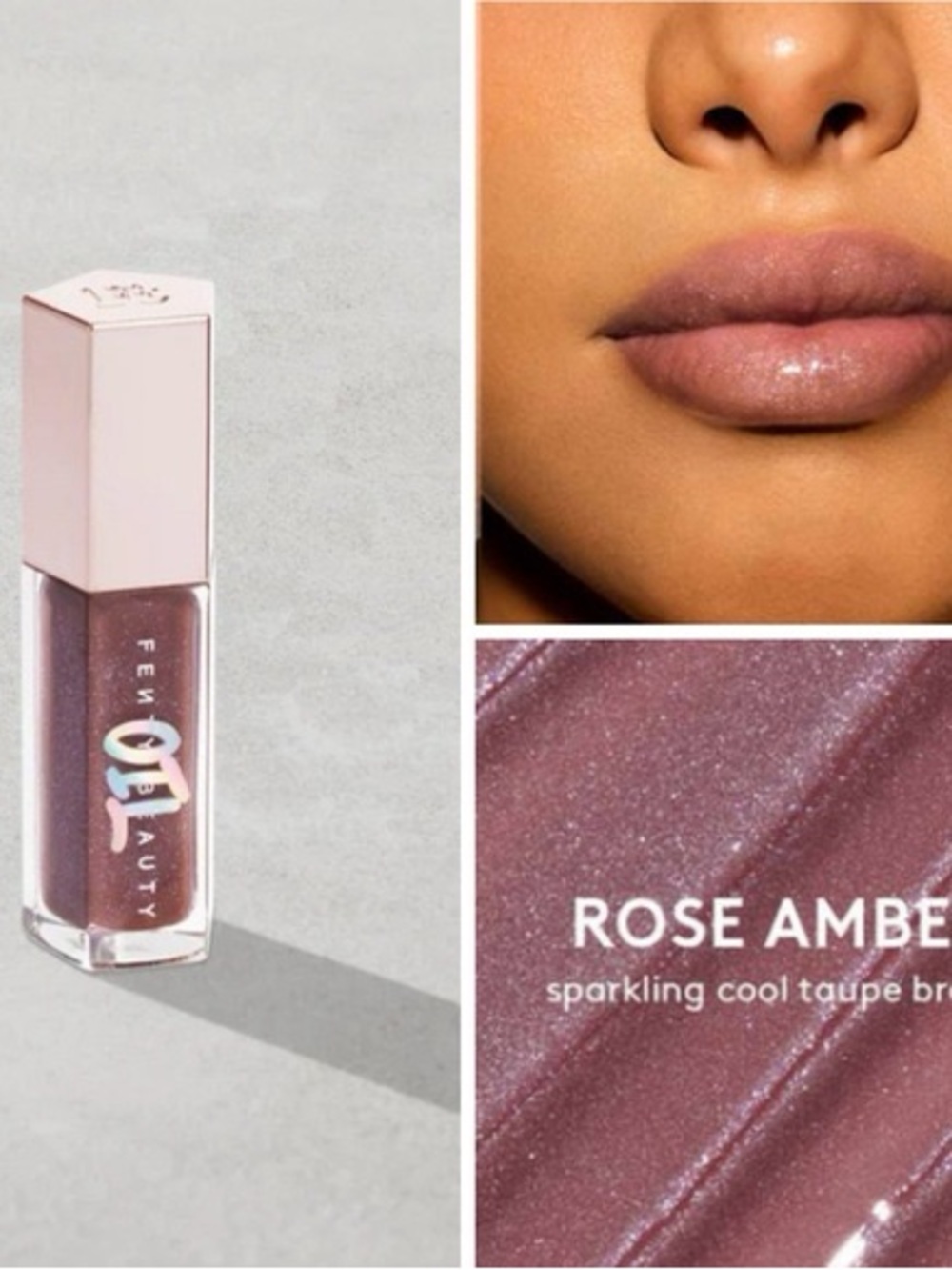 Fenty Beauty Gloss Bomb Oil Luminizing Lip Oil 'N Gloss ~ Rose Amber 03 ~ NIB